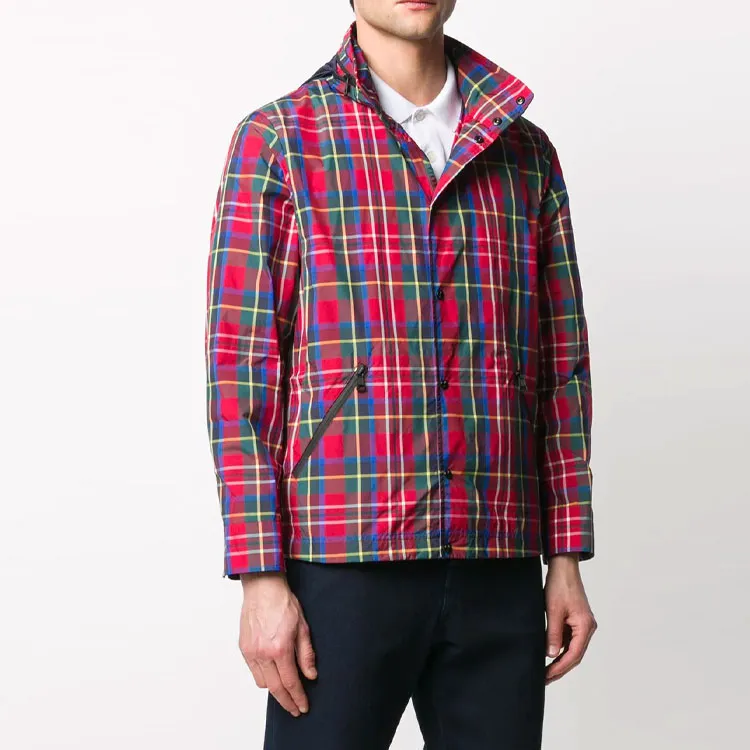 Moncler Tartan-print Windbreaker Jacket-3