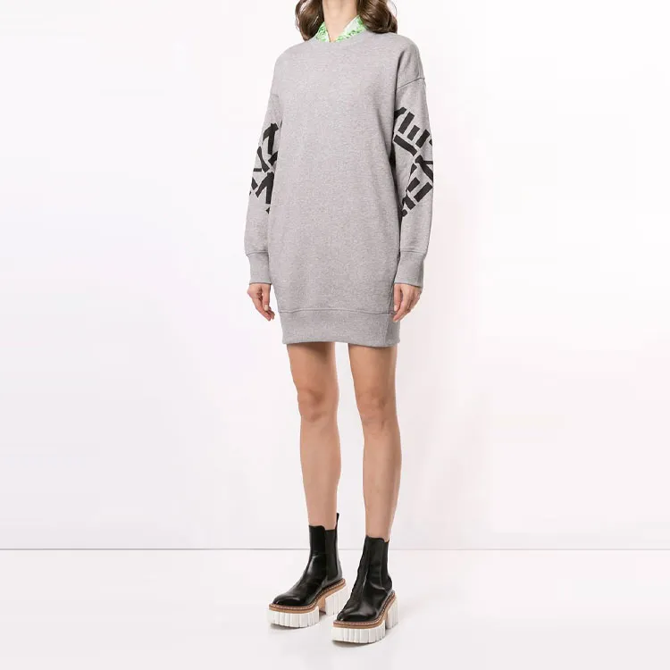 KENZO Long Sleeved Dresses Women's Gray-2