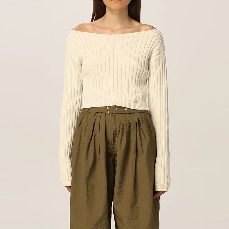 BALMAIN FW21 Fitted Sweater Women's White-3