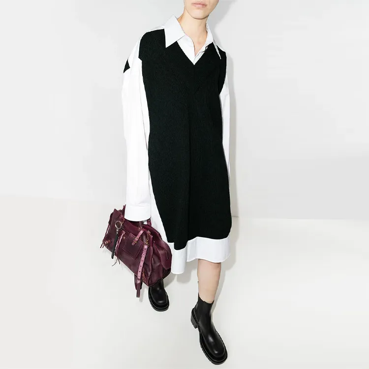 Maison Margiela Oversized Jumper panel Shirt Dress-3
