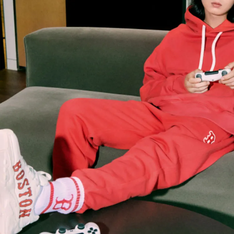 MLB Knitted Sports Pants Unisex Red-2