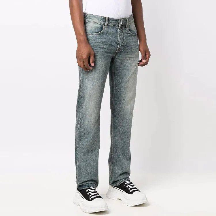 Givenchy Mid Rise Bleach Effect Denim Jeans-1