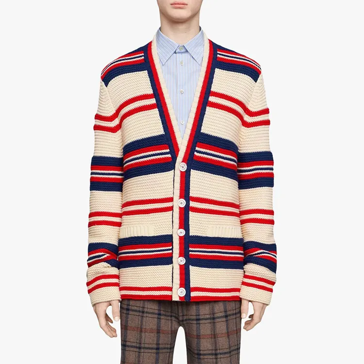 GUCCI Cotton Wool Cardigan With Appliqué-2