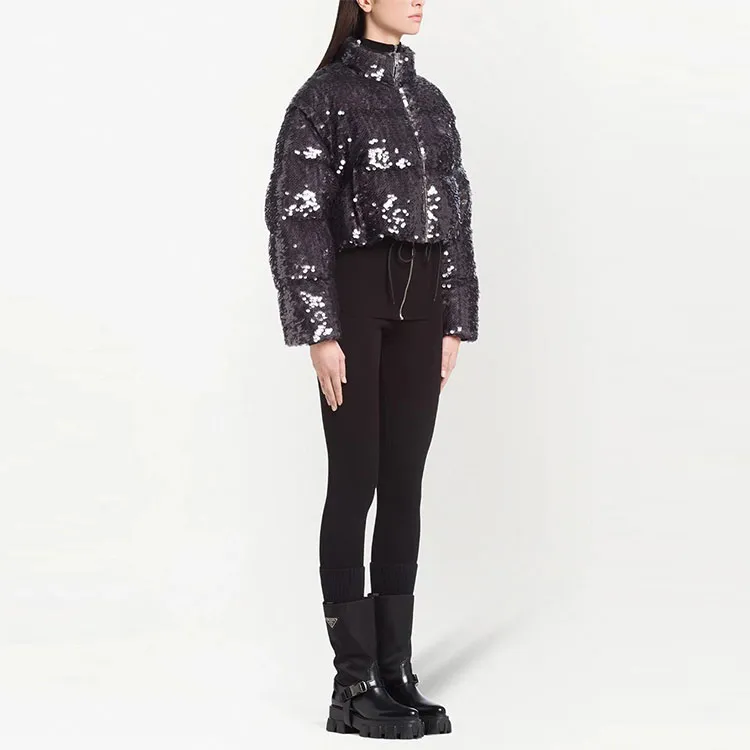 PRADA Down Jackets Women's Dark Purple-3