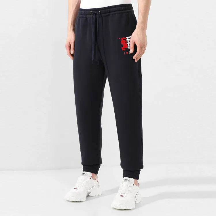 Burberry Knitted Sports Pants Men's Marine Blue-4