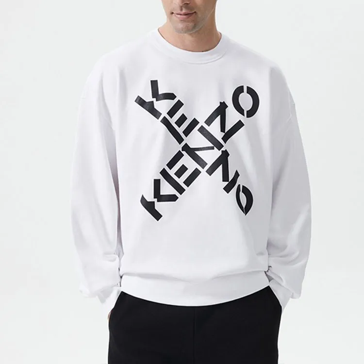 KENZO Letter Logo Sweatshirt Men's White-3