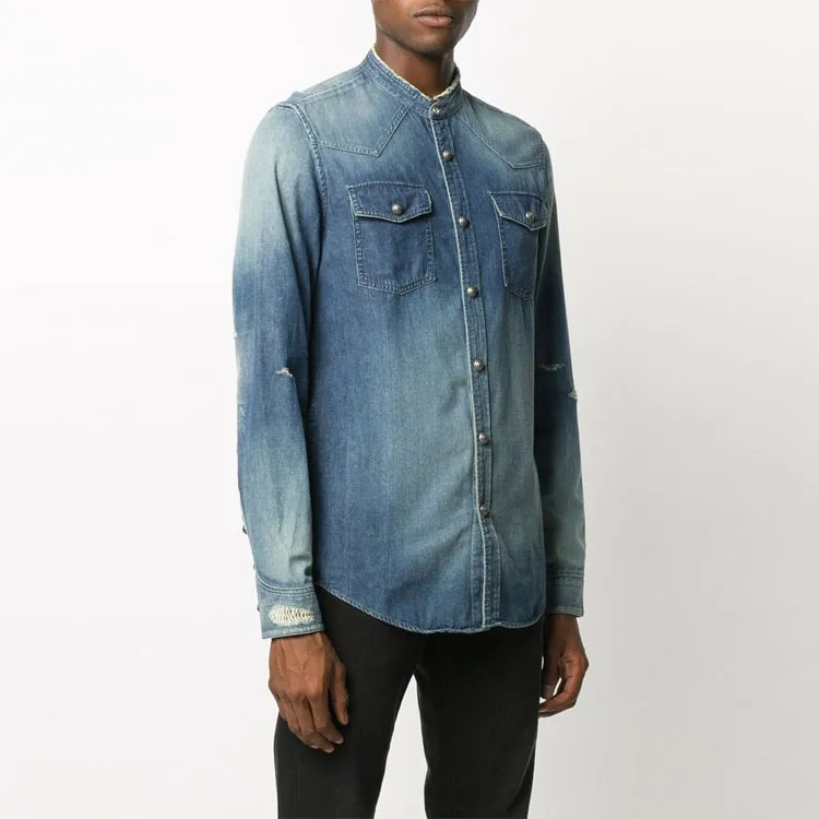BALMAIN Shirts Men Blue-1