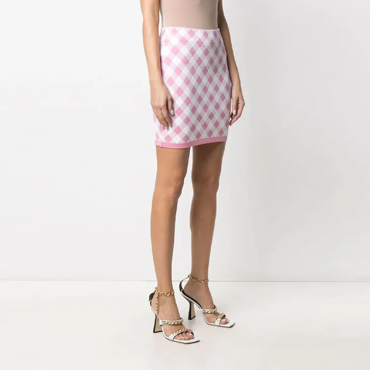 BALMAIN Casual Short Skirts Women's Pink-3