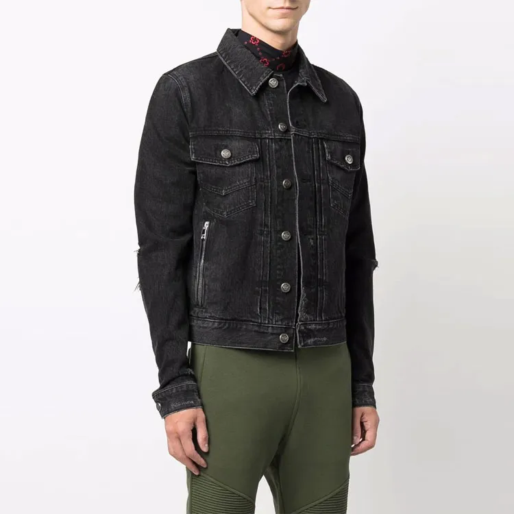 BALMAIN FW21 Denim Jacket Men's Black-2