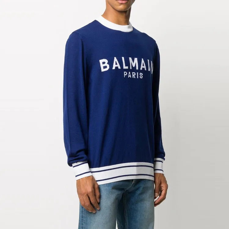 BALMAIN Sweaters Men Blue-2