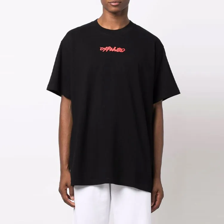 OFF WHITE Arrow On Canvas Print Tee-2