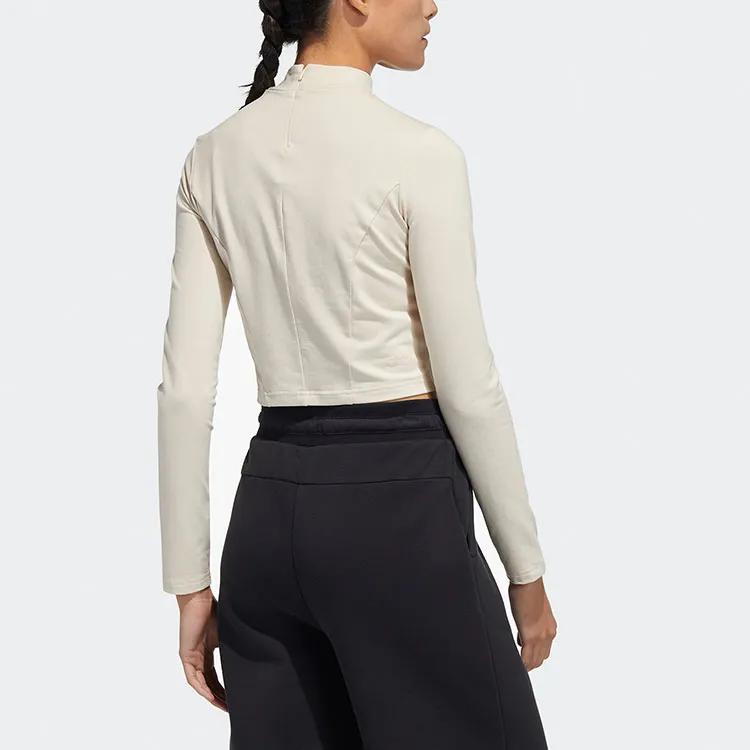 Adidas T Shirts Women's Ecru-2