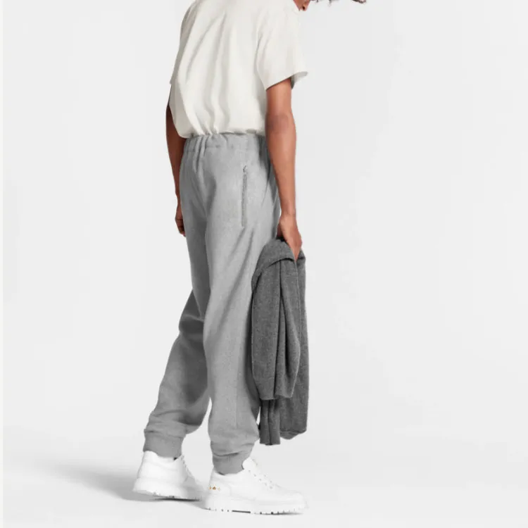 LOUIS VUITTON Knitted Sweatpants Men's Gray-1