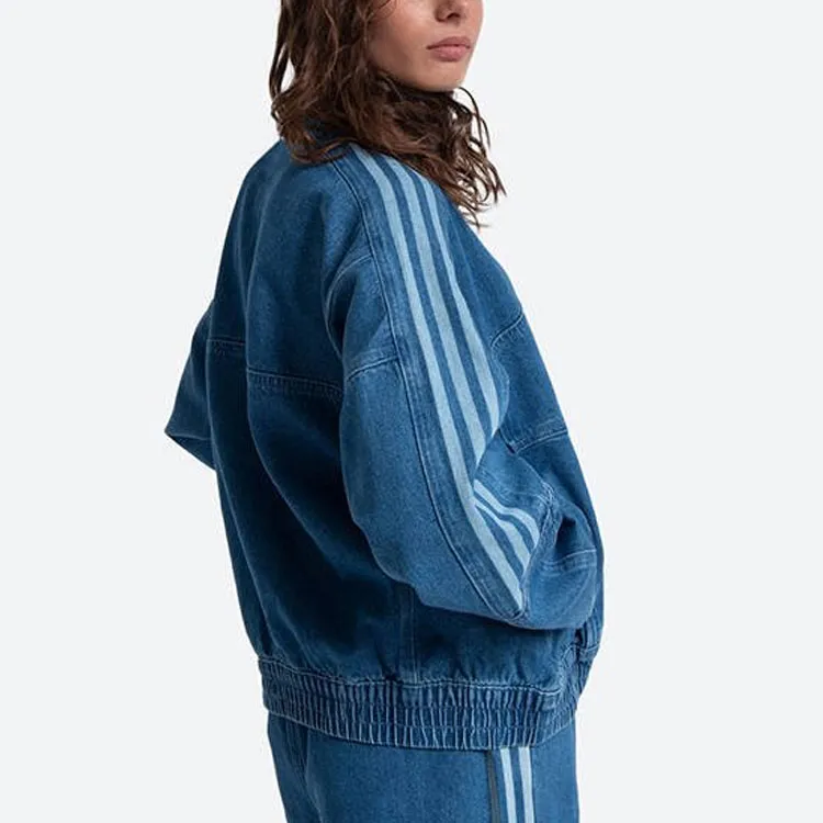 Adidas Originals Denim Jackets Women's Blue-3