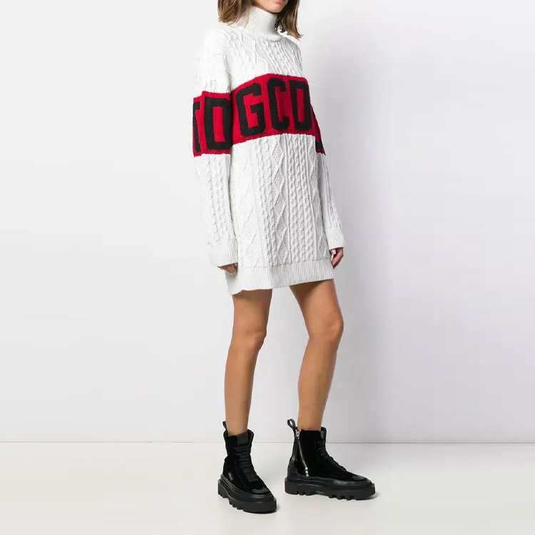 GCDS Long Sleeved Dresses Women's White-3