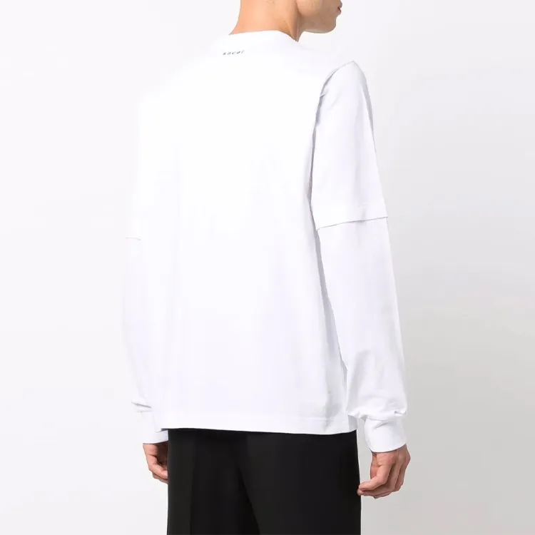 Sacai X Kaws Flock Print Long Sleeve T Shirt-2