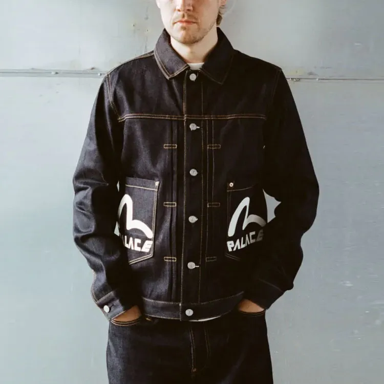 PALACE X Evisu Classic Seagull Denim Jacket-2