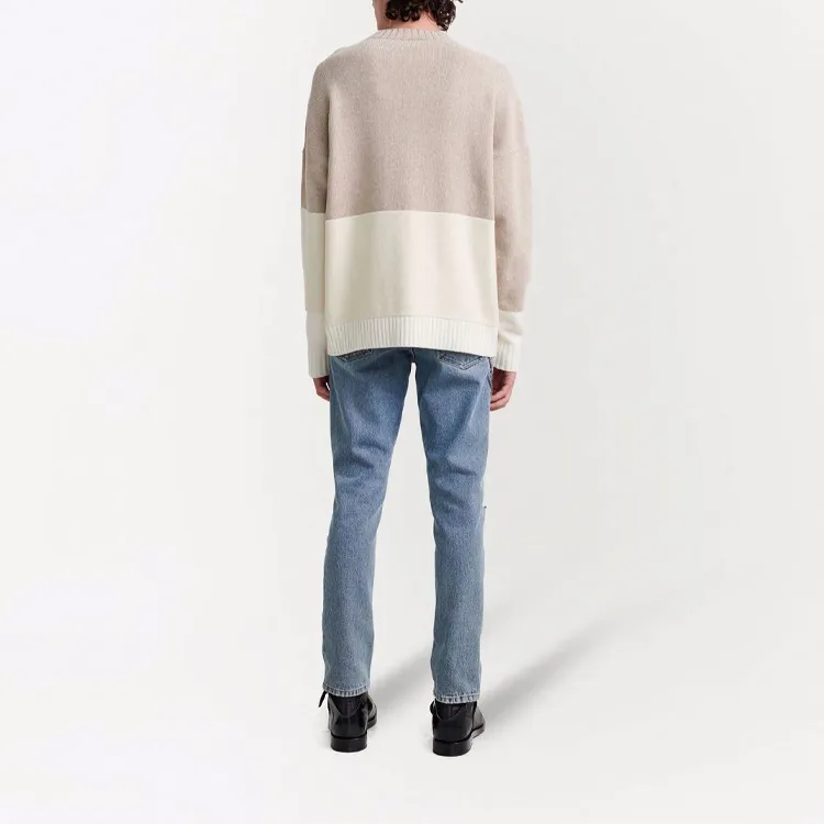 OFF WHITE Colour Block Knitted Crewneck-2