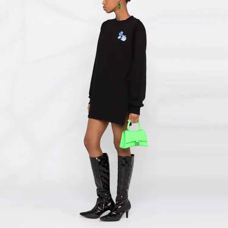 OFF WHITE FW21 Long Sleeved Dresses Women's Black-3