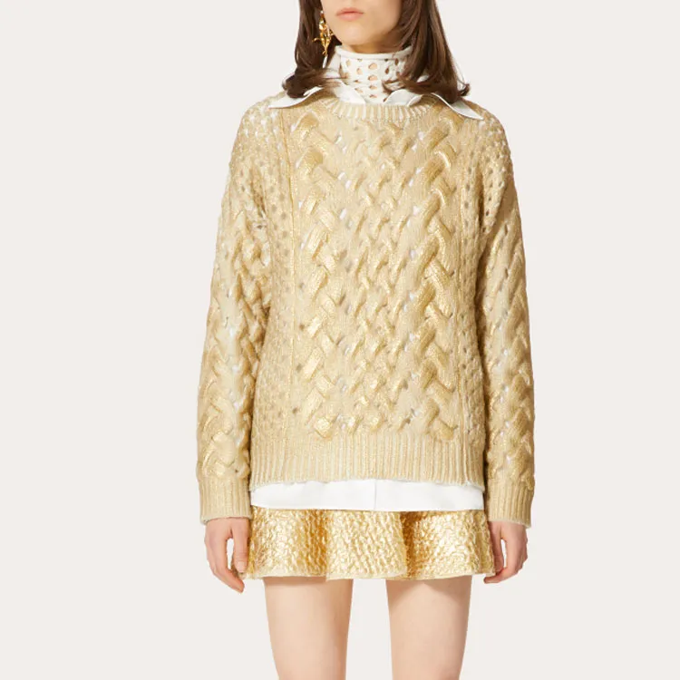 Valentino FW21 Sweater Women's Gold-2