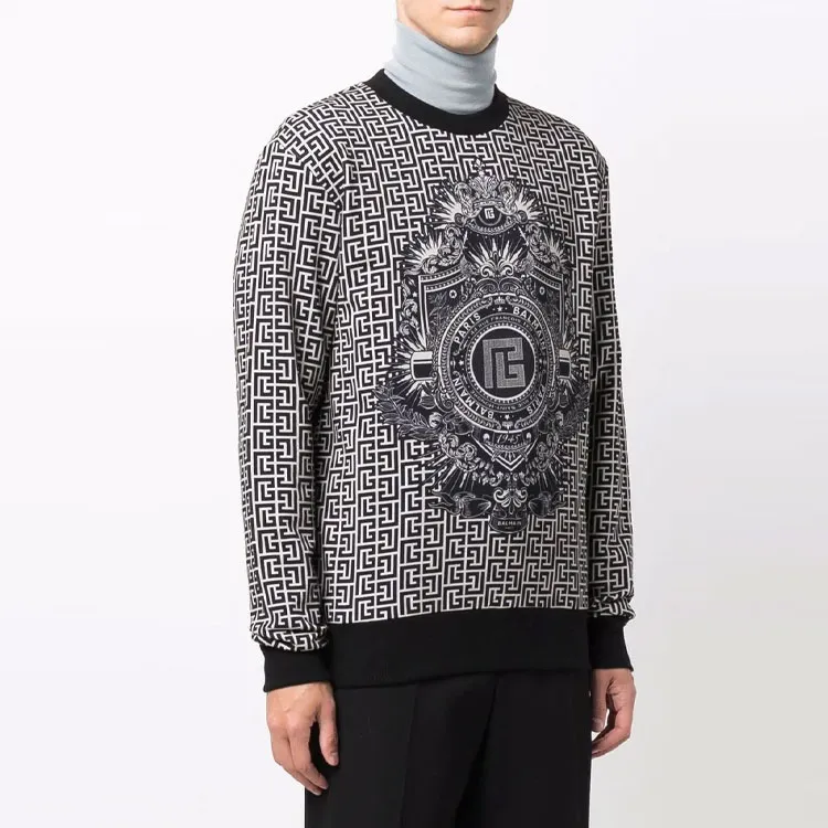 BALMAIN Sweatshirts Men Gray-4