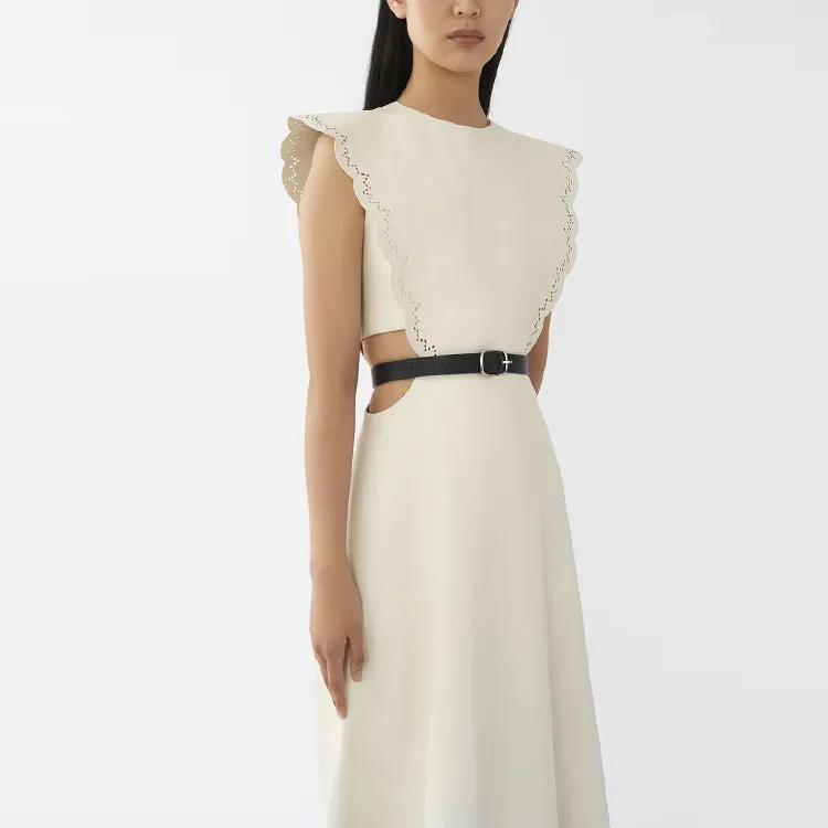 Chloe FW21 Sleeveless Dress Women's White-3