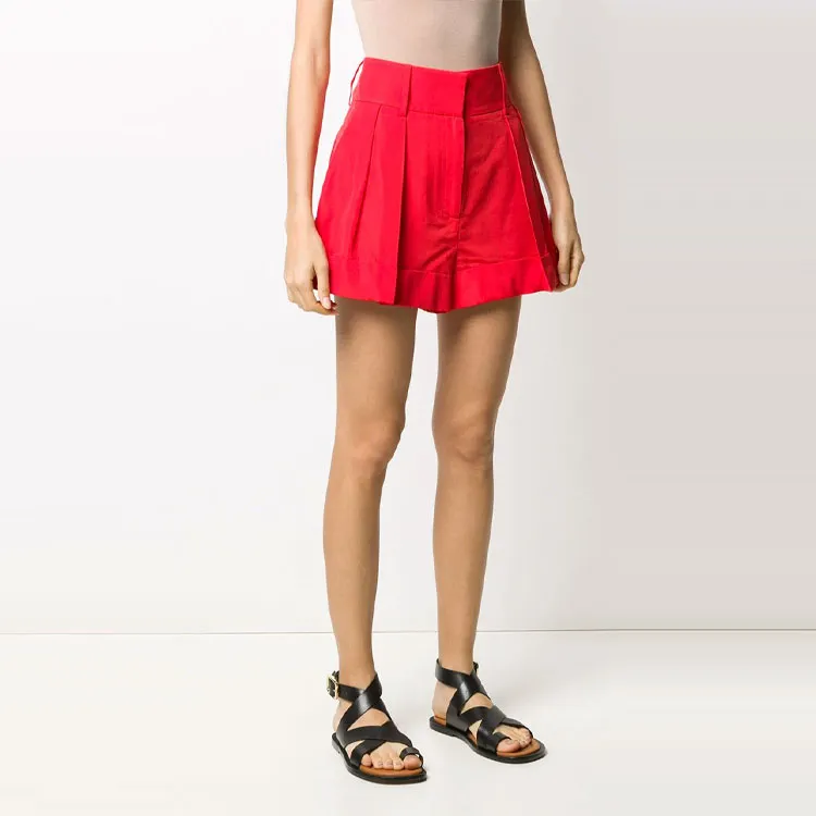 Valentino Casual Shorts Women's Red-3