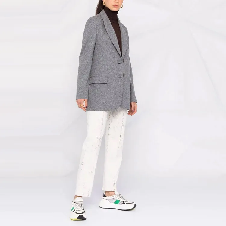 Brunello Cucinelli Longline Single Breasted Coat-2