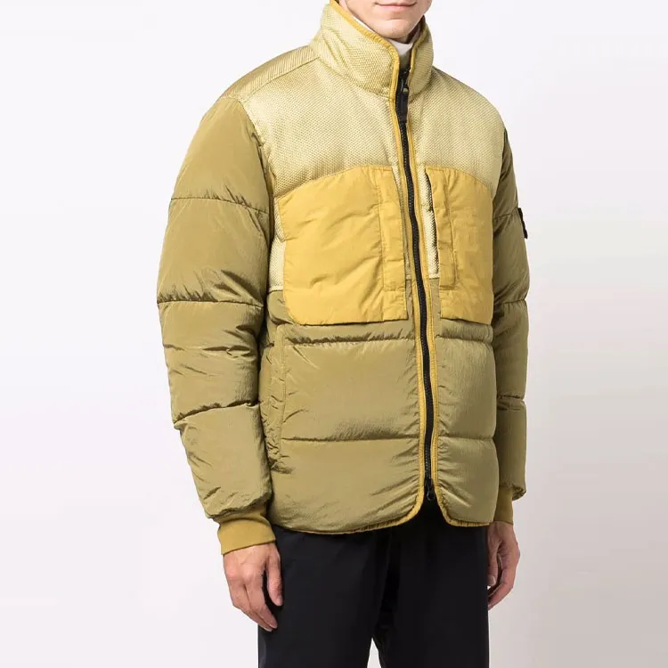 STONE ISLAND Down Jacket Men's Yellow-3