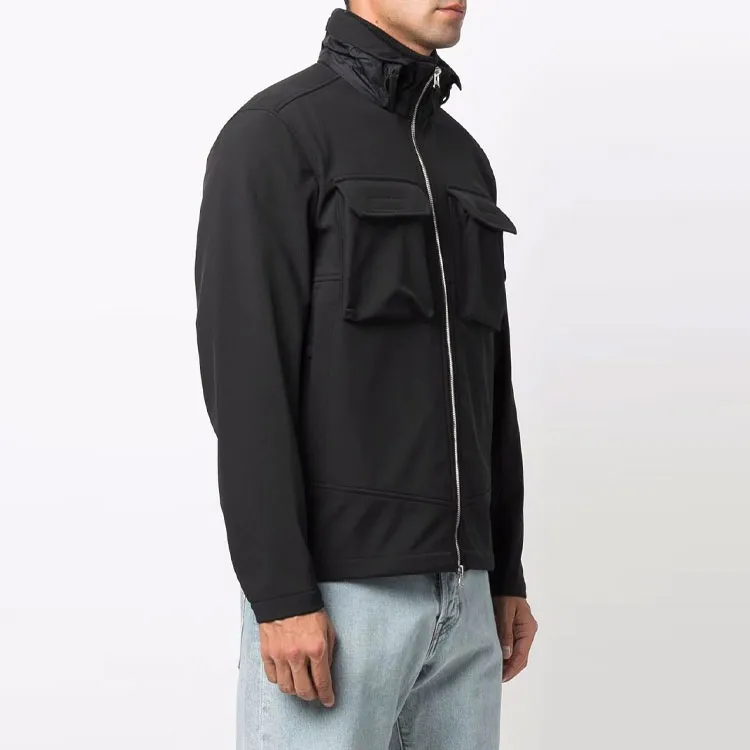 STONE ISLAND LIGHT SOFT SHELL R SERIES SOFT SHELL Jackets Men Black-3