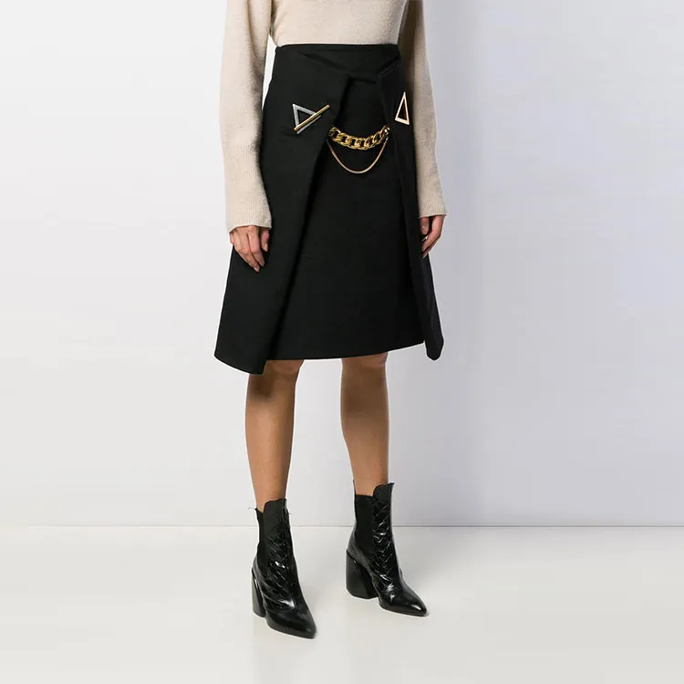 Bottega Veneta Casual Long Skirts Women's Black-2