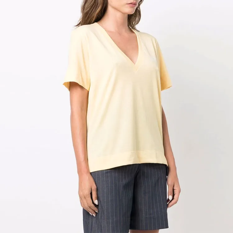 GANNI T-Shirts Women's Yellow-3