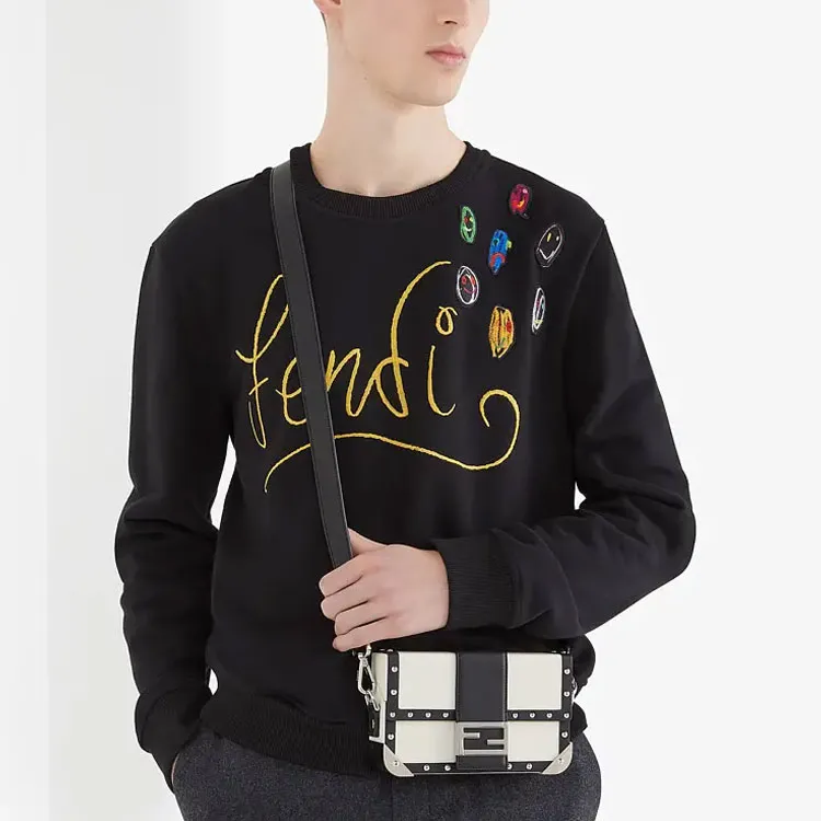 FENDI Sweatshirts Men Black-2