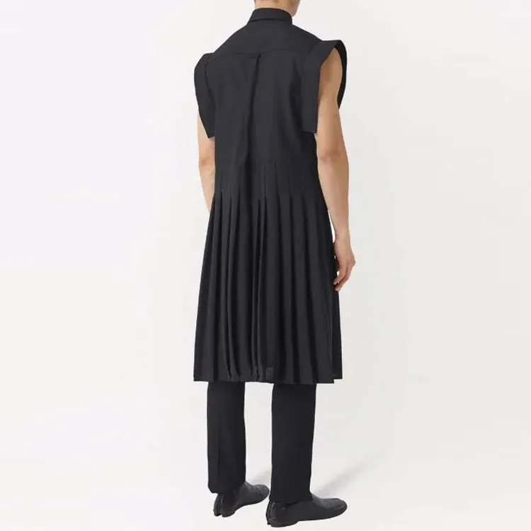 Burberry Mohair Wool Pleated Shirt Dress-2