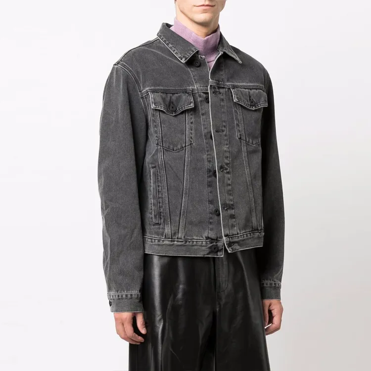 OFF WHITE FW21 Denim Jacket Men's Gray-2