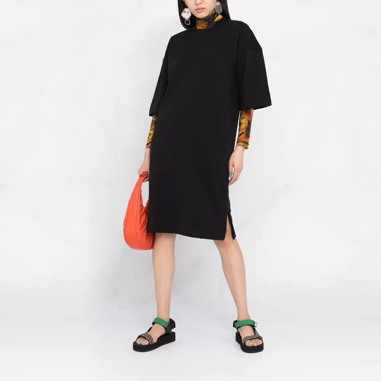 GANNI Relaxed T Shirt Dress 'Black'-4