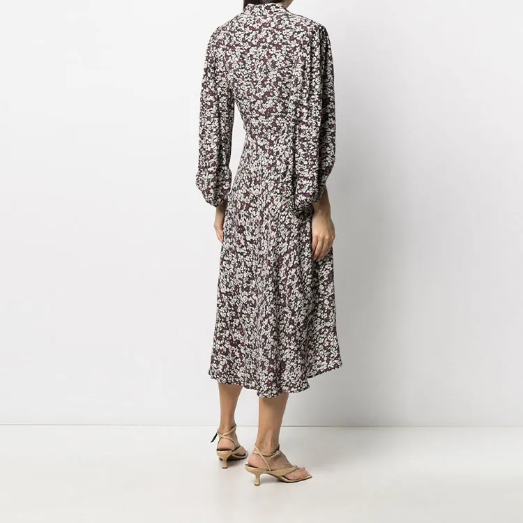 GANNI Long-Sleeved Dresses Women's Brown-2