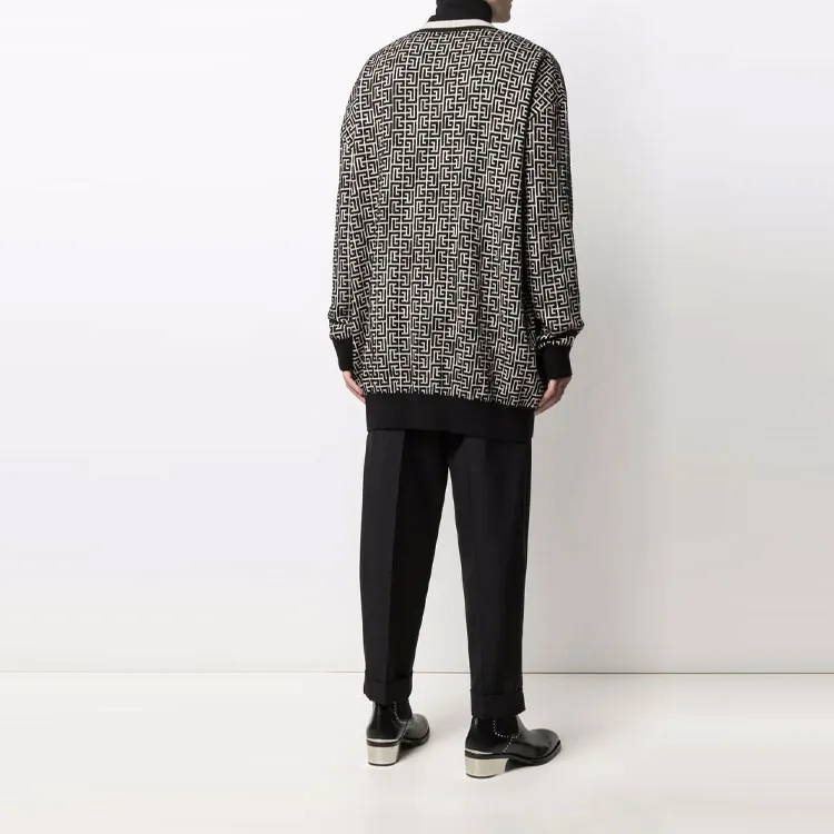 BALMAIN Loose Fit Knitwear Men's Black-2