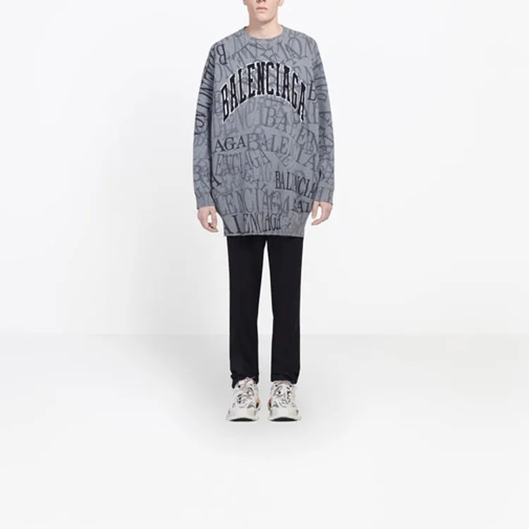 Balenciaga Cashmere Sweaters Men Gray-2