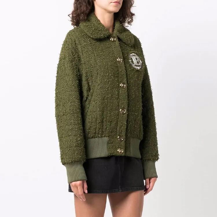 BALMAIN FW21 Jackets Coats Women's Green-3