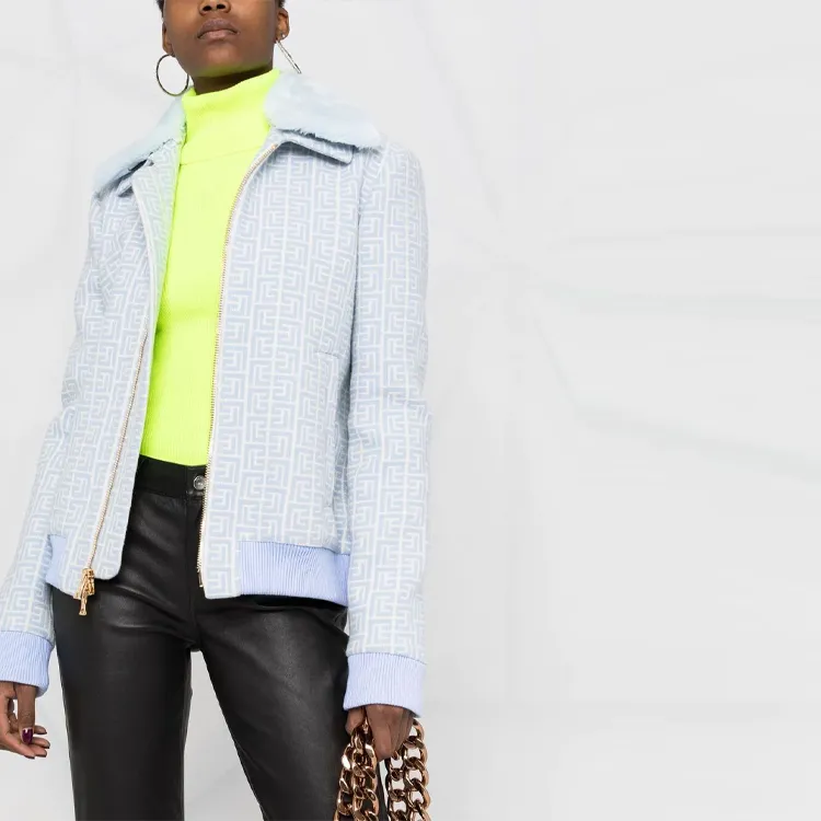 BALMAIN Jackets Women's Blue-2