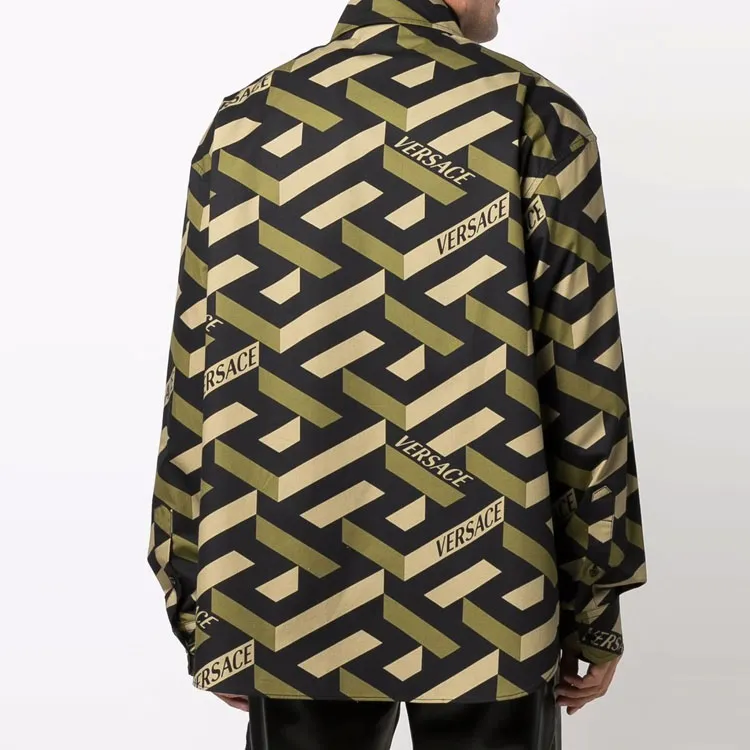 VERSACE Shirts Men Khaki-3