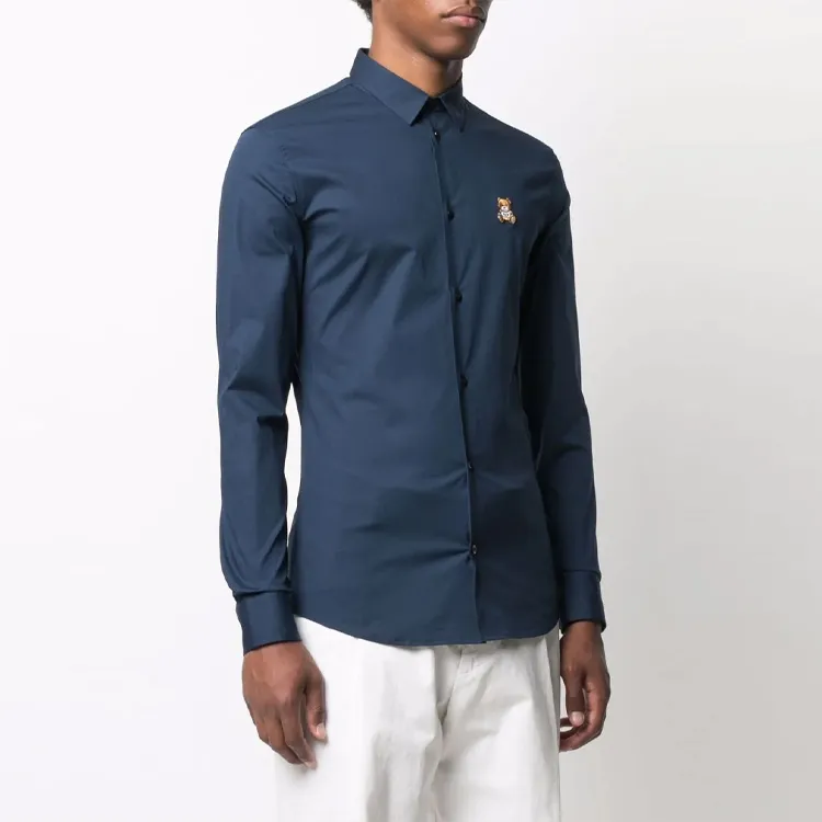 MOSCHINO Teddy Patch Buttoned Shirt-3