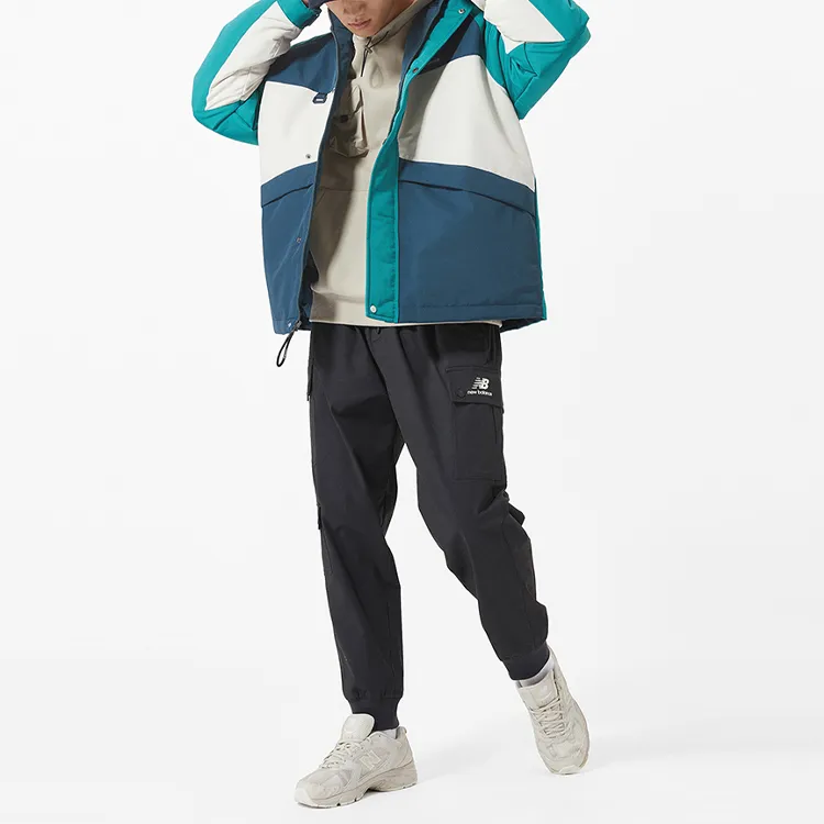 New Balance Color Block Windbreaker Down Jackets Unisex Green-2