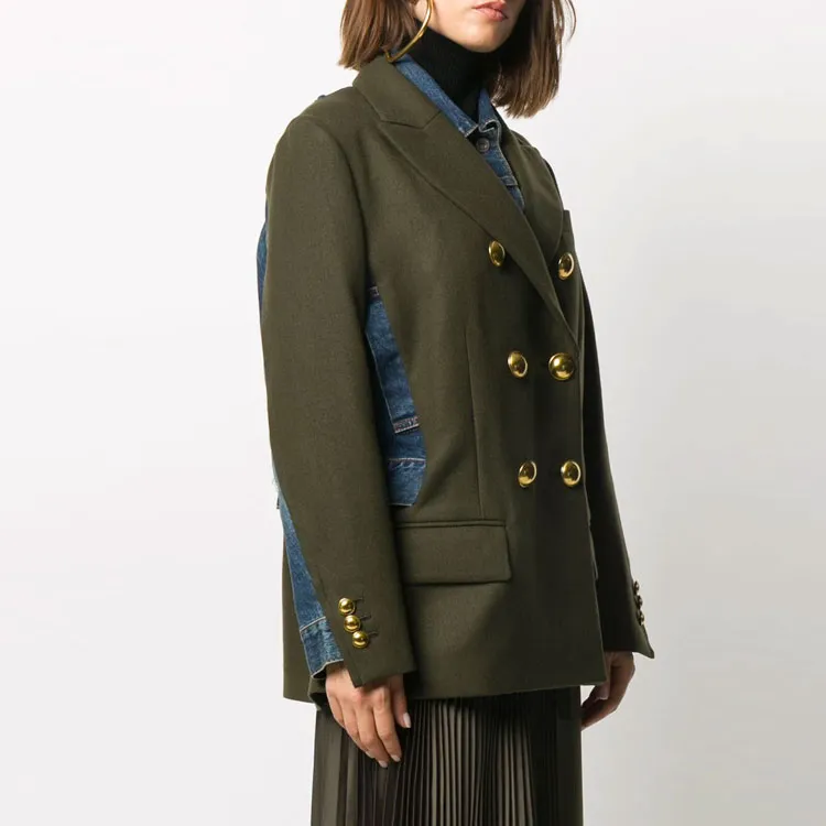 Sacai Denim Jackets Women's Green-2