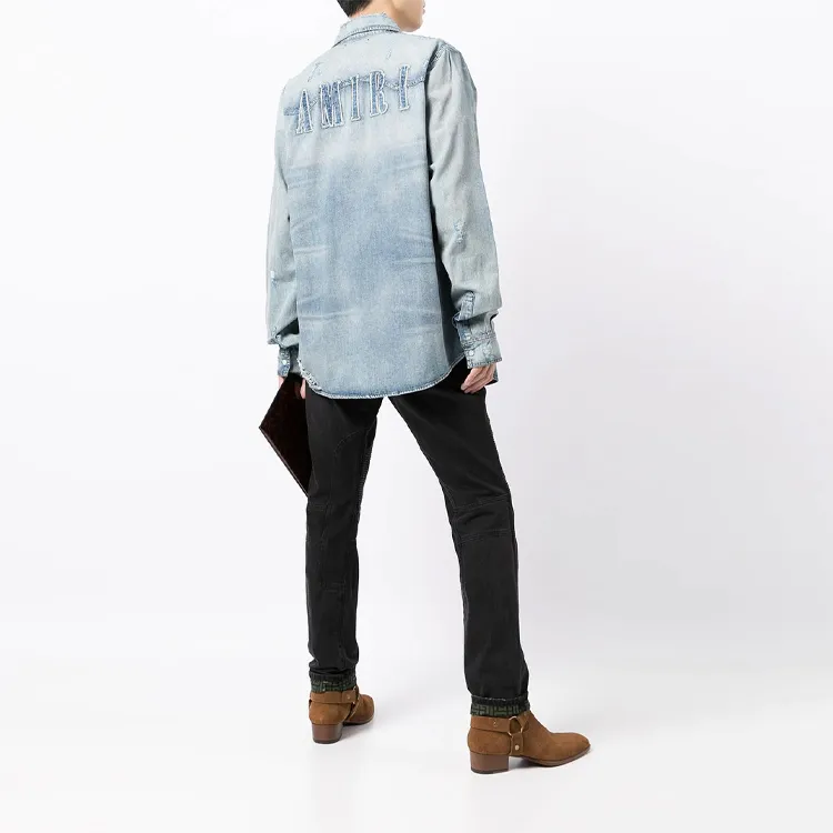 AMIRI Shirts Men Light Blue-3