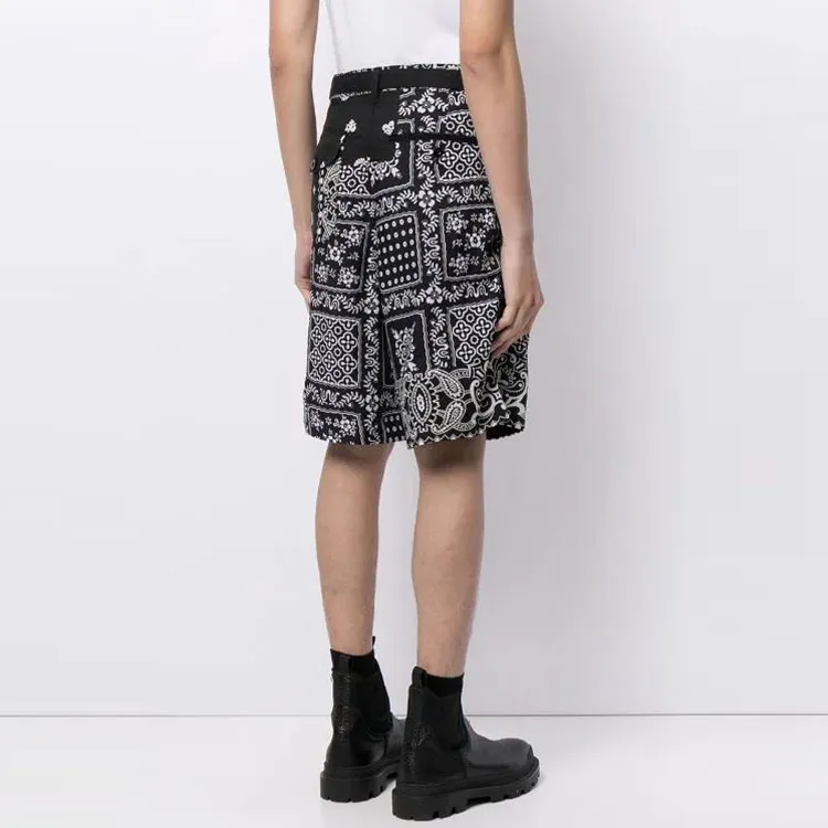 Sacai Bandana Print Belted Shorts-2