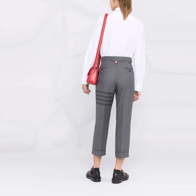 THOM BROWNE 4 Bar Cropped Trousers-2
