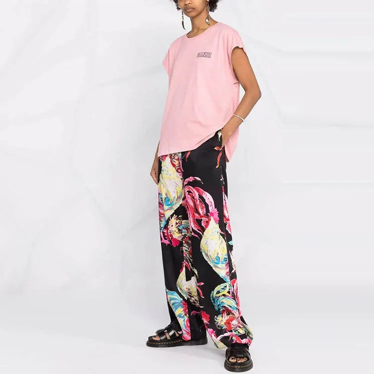GANNI T-Shirts Women's Pink-3