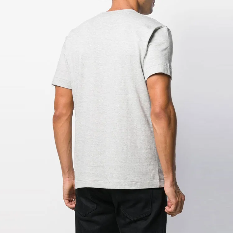 CDG Play T Shirts Men Gray-3